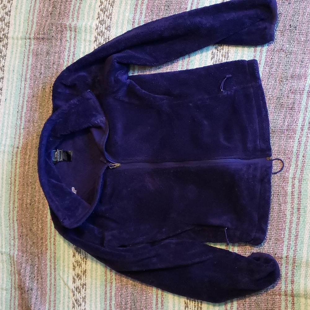 Purple, The North Face fleece zip up, size medium